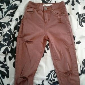 Orange/brownish skinny jeans